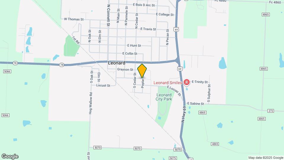 309 S Poplar St Map and Location Details