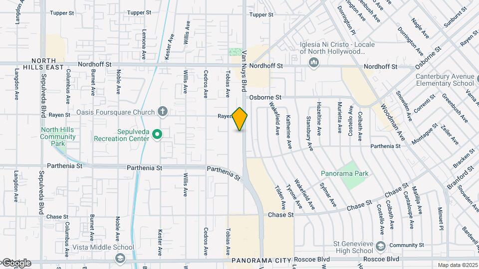 8815 Van Nuys Blvd Map and Location Details