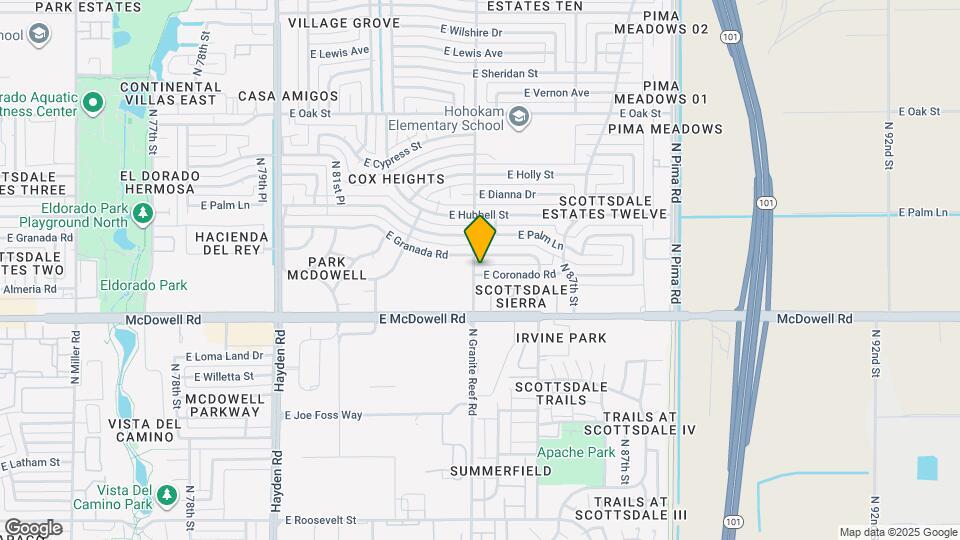 8402 E Coronado Rd Map and Location Details