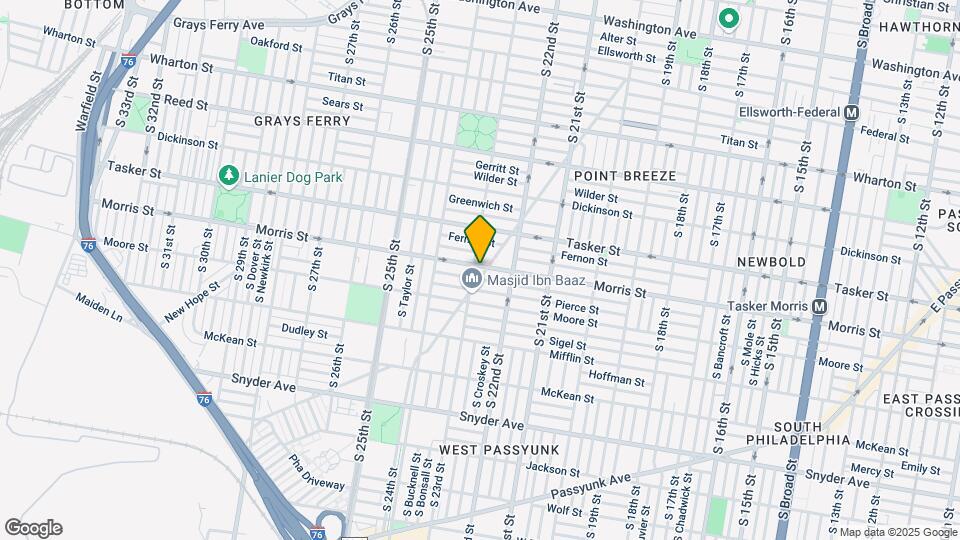 1702 Point Breeze Ave Map and Location Details