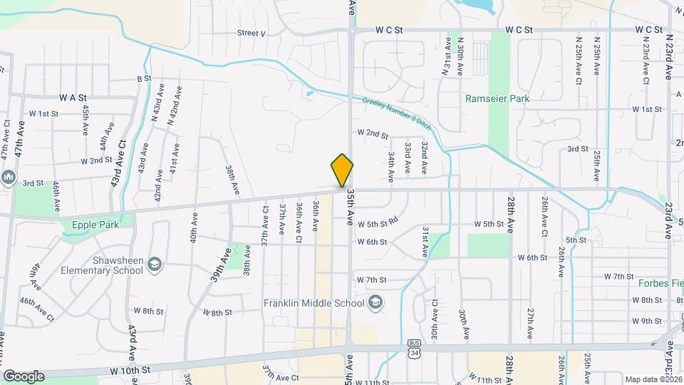 3500 W 4th St Map and Location Details