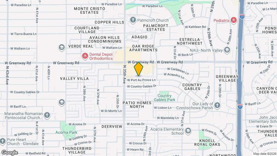 3402 W Port Au Prince Ln Map and Location Details