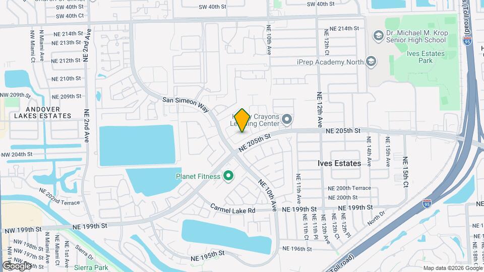851 NE 205th St Map and Location Details