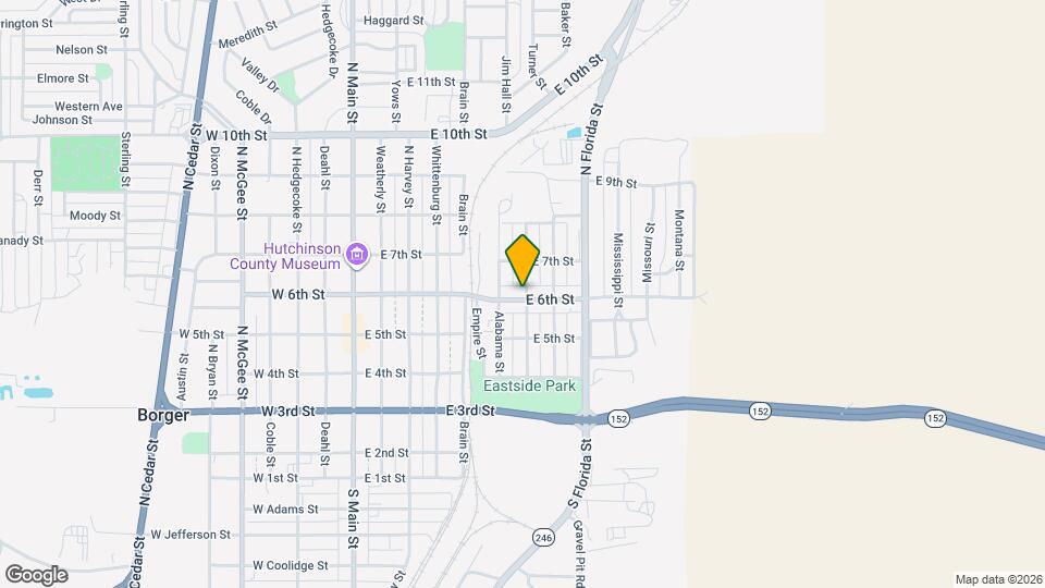 609 E 6th St Map and Location Details