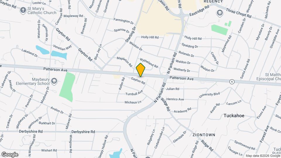 8806 Gayton Rd Mapa y Detalles de la Ubicación