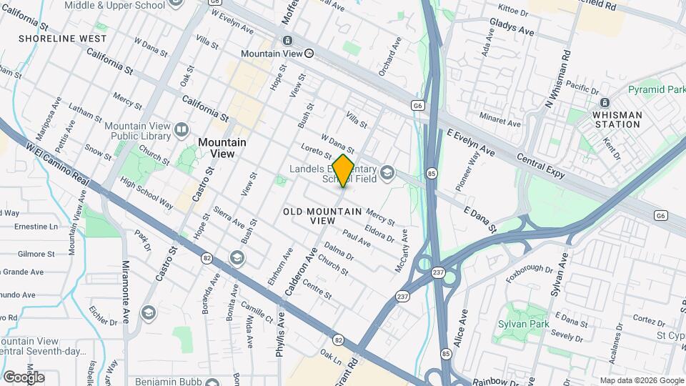 490 Calderon Ave Map and Location Details