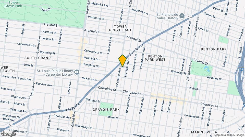 3214 S Compton Ave Mapa y Detalles de la Ubicación