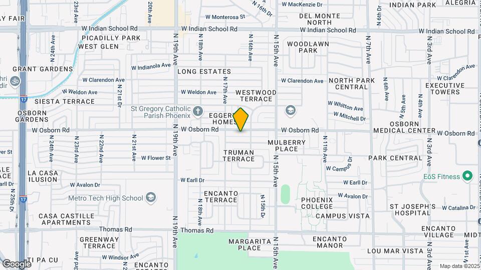 1615 W Osborn Rd-Unit -#3 Map and Location Details