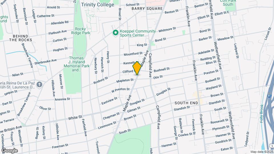 757 Maple Ave, Unit First floor big unit Map and Location Details