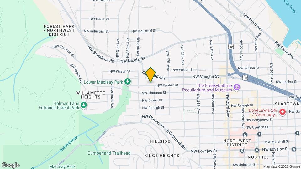 2839 NW Upshur St Mapa y Detalles de la Ubicación