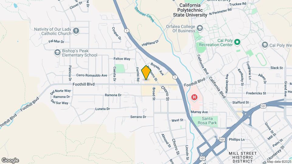 754 Foothill Blvd Map and Location Details