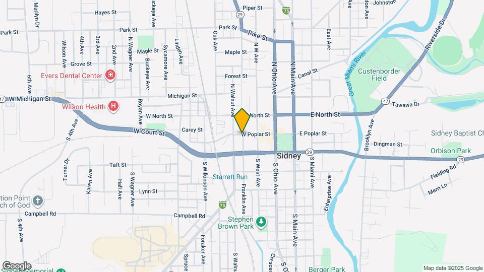 231 W Poplar St Map and Location Details