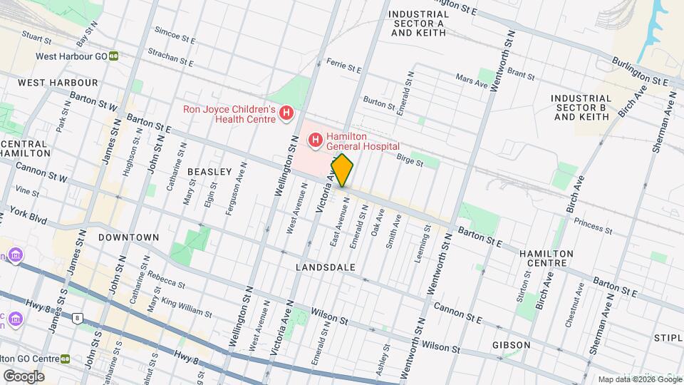 310 Barton St E Map and Location Details