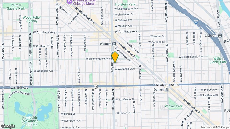 1735 N Western Ave, Unit 3 Map and Location Details
