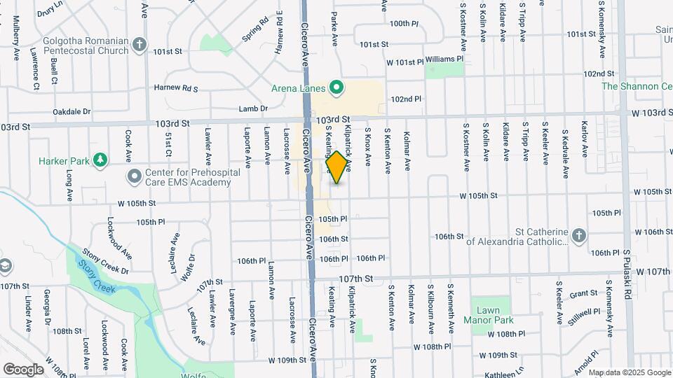 10431 S Keating Ave Map and Location Details