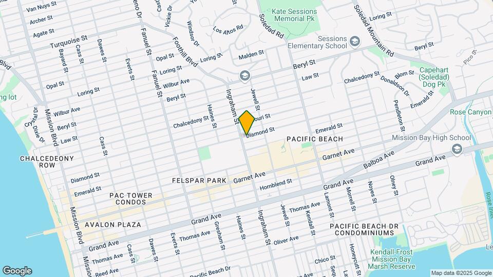 1611 Diamond St Map and Location Details