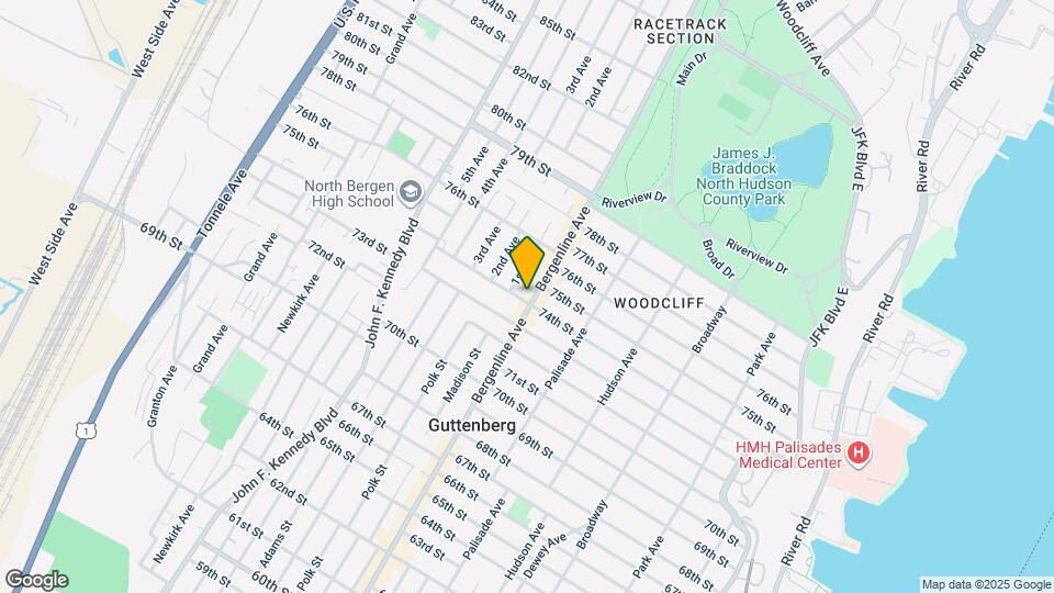 7401 Bergenline Ave Map and Location Details