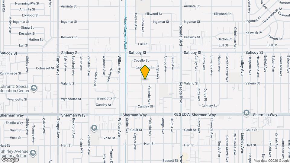 18715 Valerio St, Unit ADU Map and Location Details