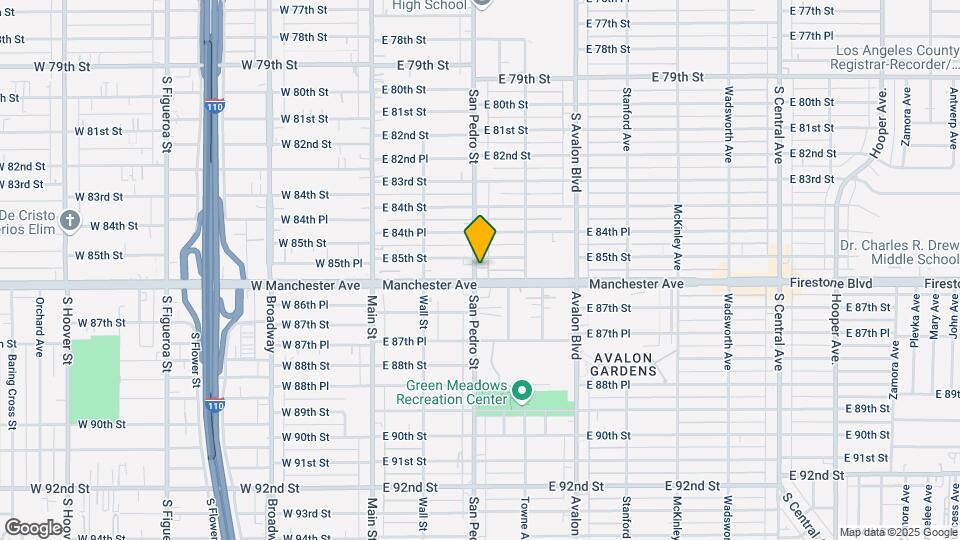 8508 S San Pedro St Map and Location Details