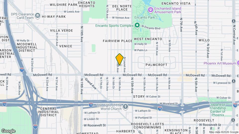 1629 N 16th Ave Map and Location Details