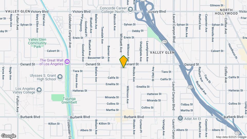 5942 Whitsett Ave Map and Location Details