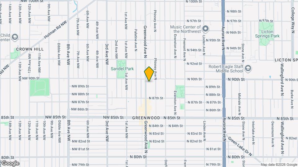 8750 Greenwood Ave N Map and Location Details