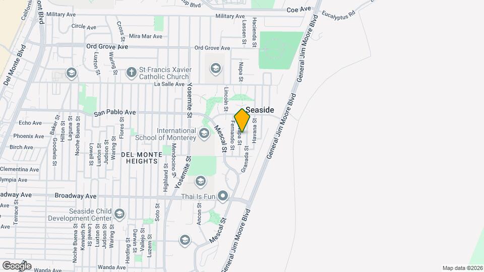 1752 Napa St Map and Location Details