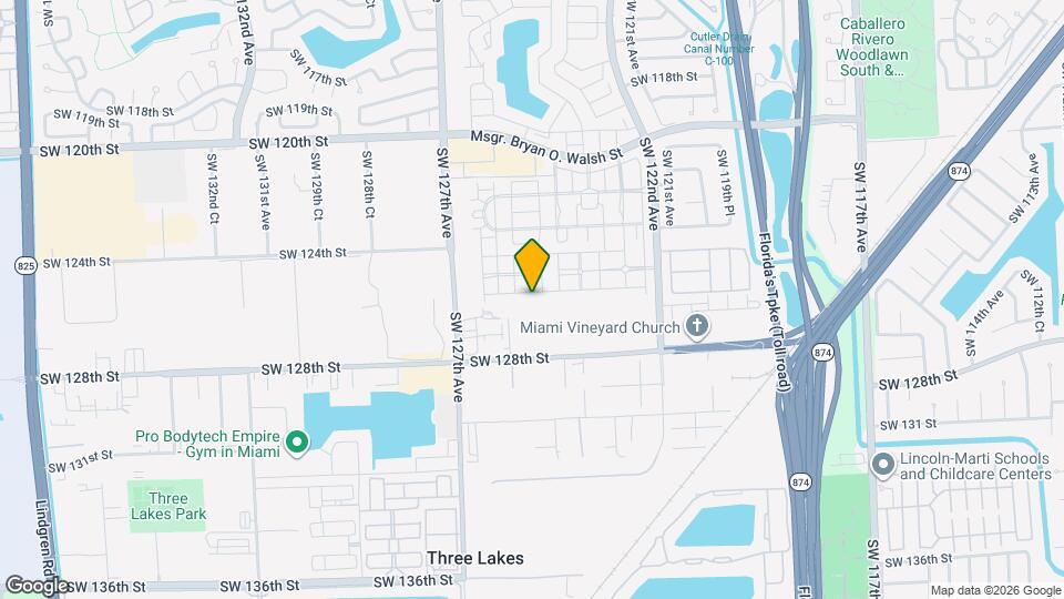 12446 SW 125th Terrace Mapa y Detalles de la Ubicación