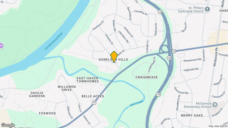 244 Donelson Hills Dr Mapa y Detalles de la Ubicación