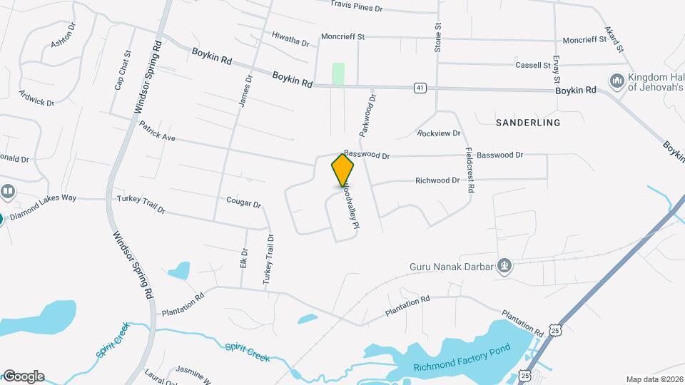 2302 Woodsman Dr Map and Location Details