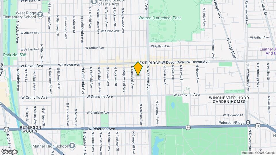 2435 W Rosemont Ave Map and Location Details