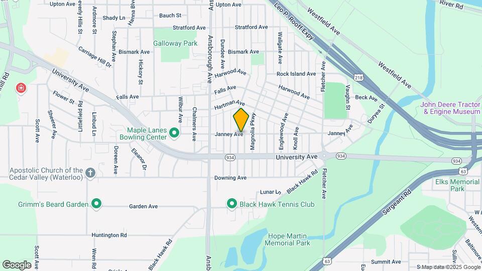 1101 Evergreen Ave Map and Location Details