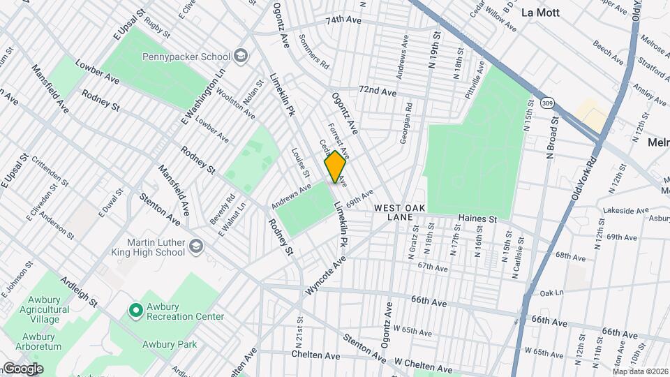 6945 Limekiln Pike Map and Location Details