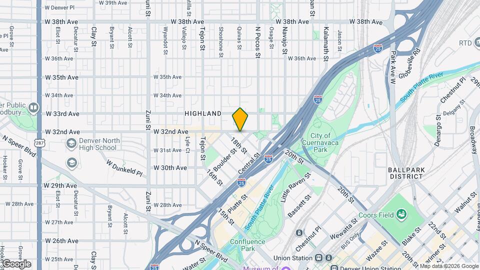 1788 W 32nd Ave Map and Location Details