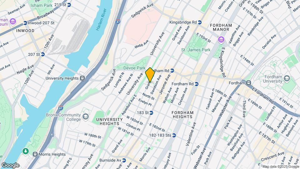 41 W 184th St Mapa y Detalles de la Ubicación