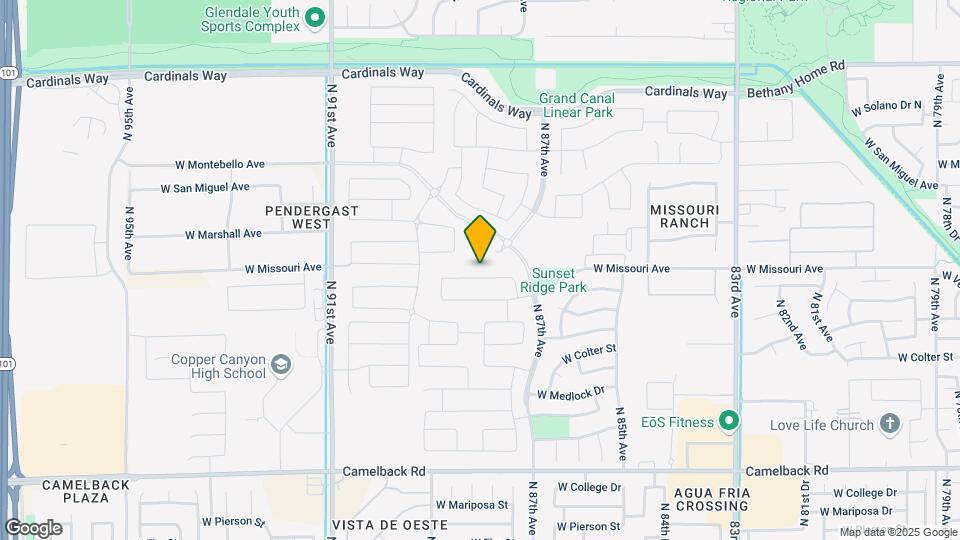 8756 W Missouri Ave Map and Location Details