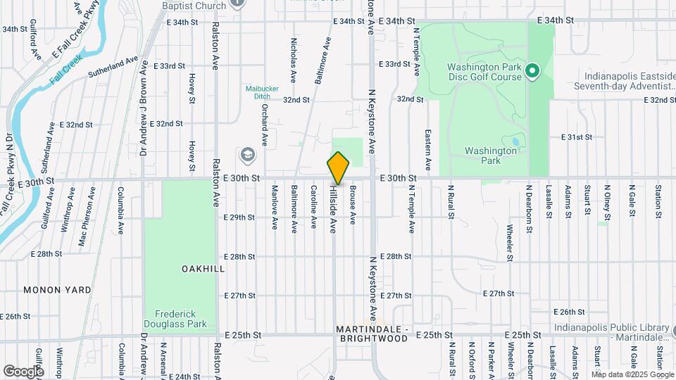 2943 Hillside Ave Map and Location Details