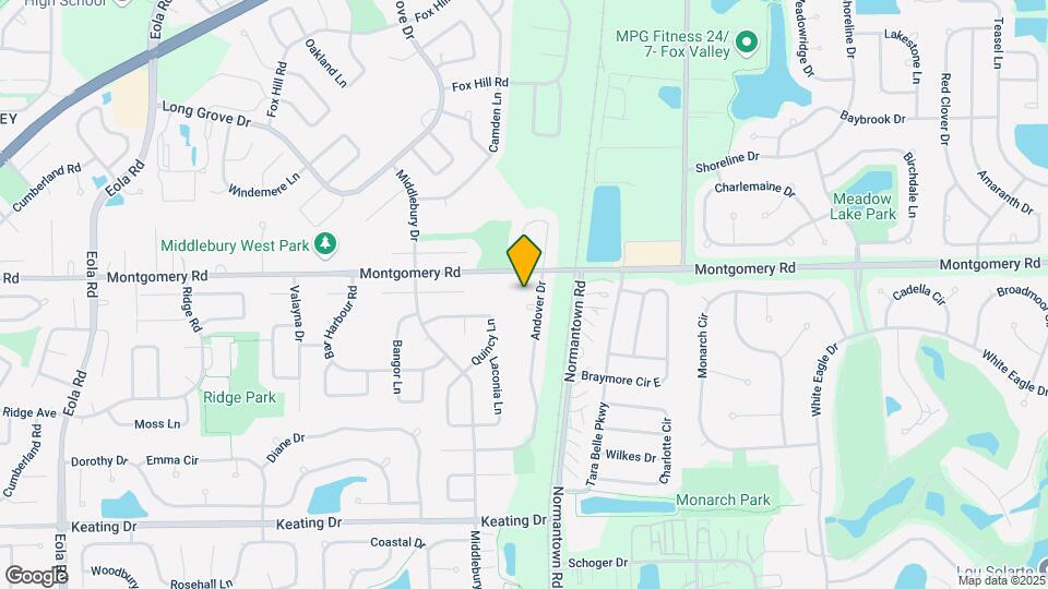 1327 Andover Dr Map and Location Details