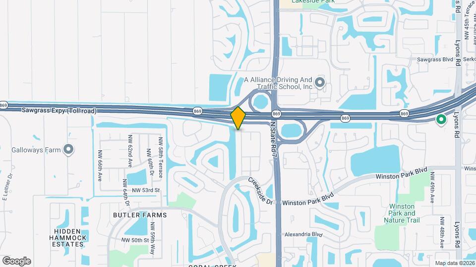 5564 NW 57th Way Map and Location Details