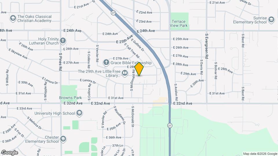 13108 E 29th Ave Map and Location Details