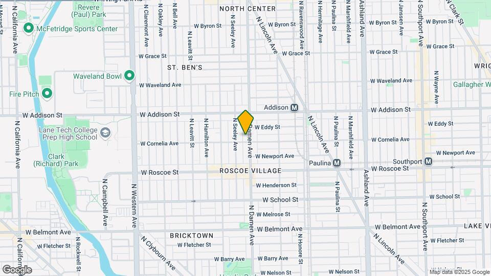 3506 N Damen Ave, Unit Apt 1 Map and Location Details