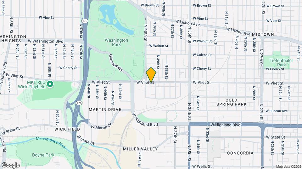 3919 W Vliet St Map and Location Details