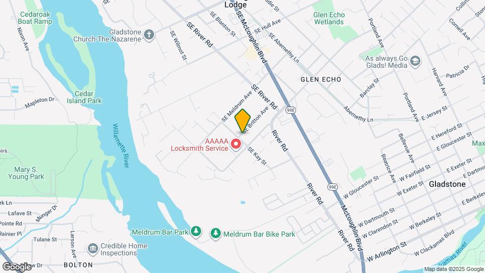 5006 SE Britton Ave Map and Location Details