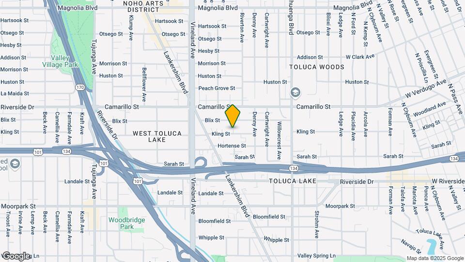 10829 Kling St Map and Location Details