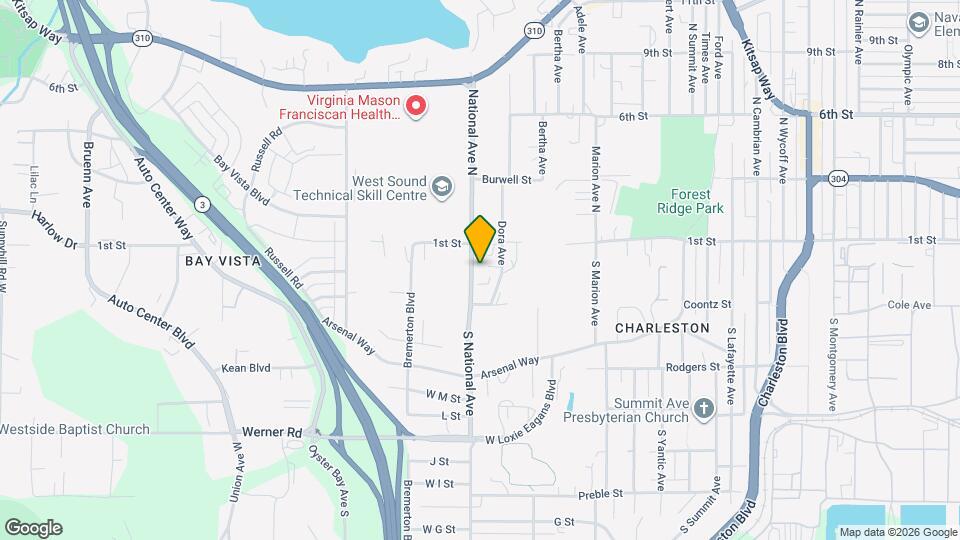 122 S National Ave Map and Location Details