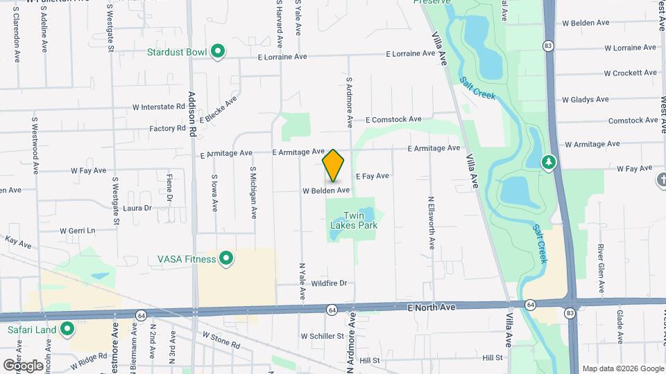 1101 N Princeton Ave Map and Location Details