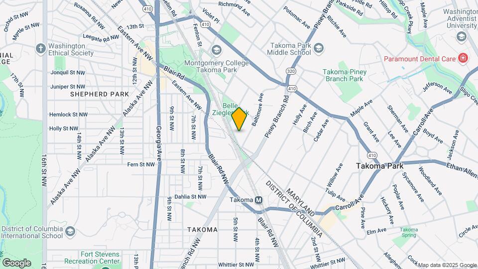 7321 Takoma Ave Map and Location Details