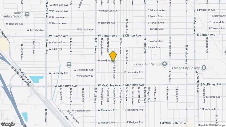 1925 N Adoline Ave Map and Location Details