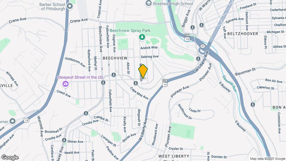 1603 Westfield St Map and Location Details