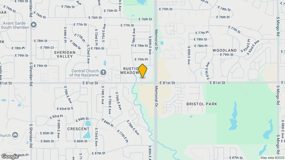 8045 S 79th E Ave Map and Location Details